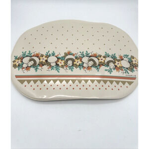 Vintage Mushroom Placemats Set of 4 Franco Mushrooms Foam Back Oval Placemat